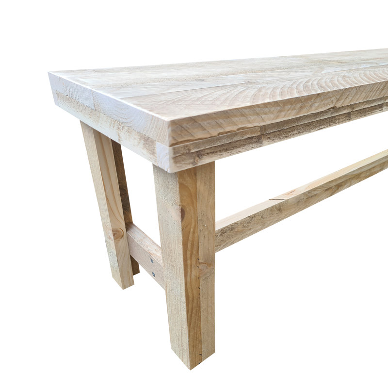 Ginevra Solid Wood Bench, 43cm H x 130cm W x 36cm D