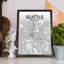 Seattle - No Frame Print-610606343