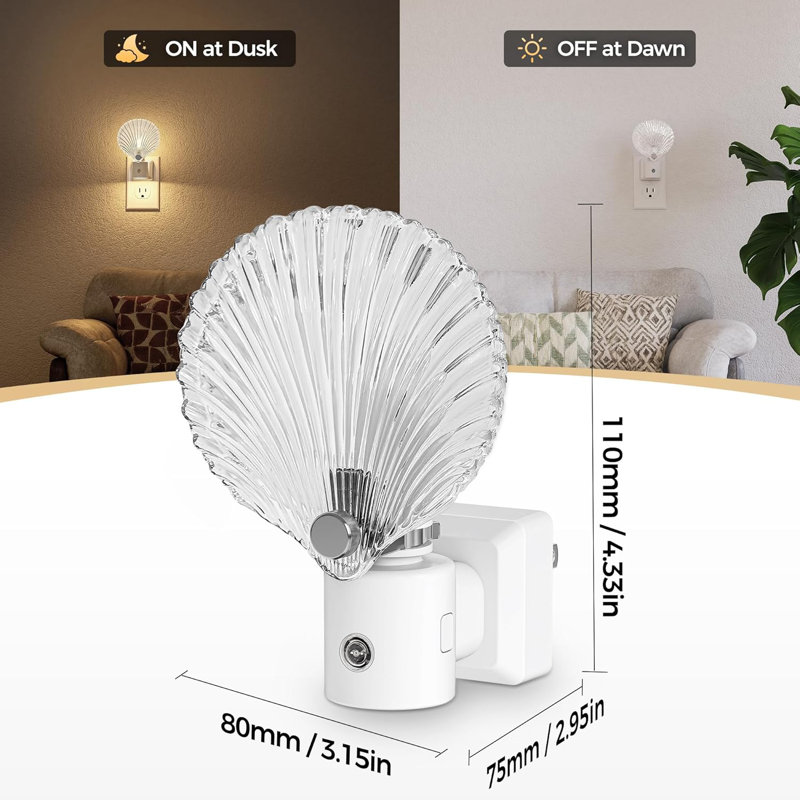 Glass Shell Night Light Inserted Into The Wall