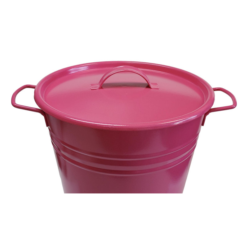 Boîte métallique / métallique, Rose vif