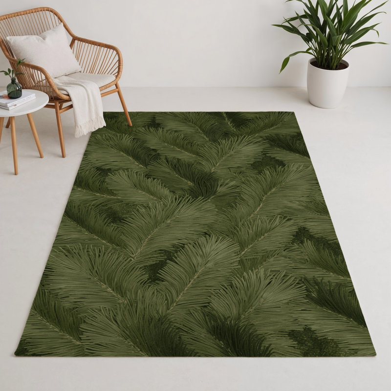 Tapis d'intérieur et d'extérieur vert Nature, Rectangle 5 pi x 7 pi