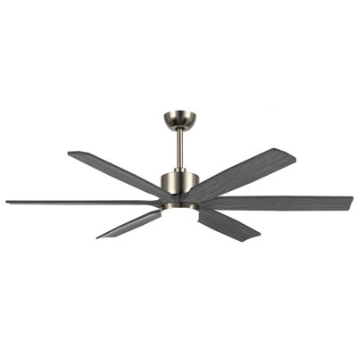 Solid Wood Ceiling Fan With Dc Reversible Motor, 3 Adjustable Color Temperatures (3000k/4000k/5000k), Quiet Operation, Includes 3 Downrods For Different Ceiling Heights