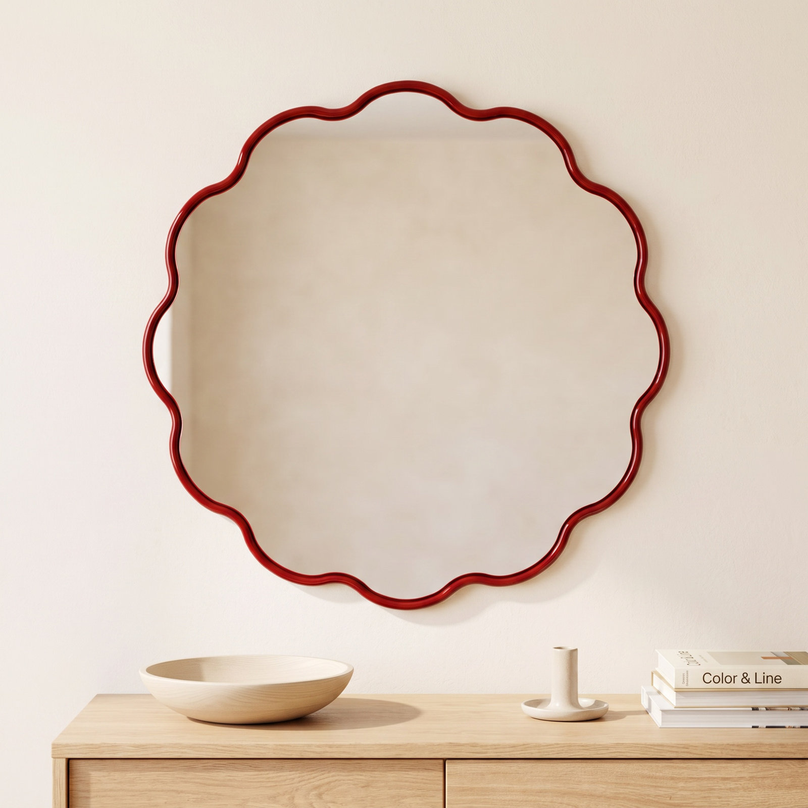 Anderson Mirror, Burgundy