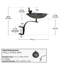 Bain d'oiseaux coquille Saint-jacques avec support de fixation sur rail