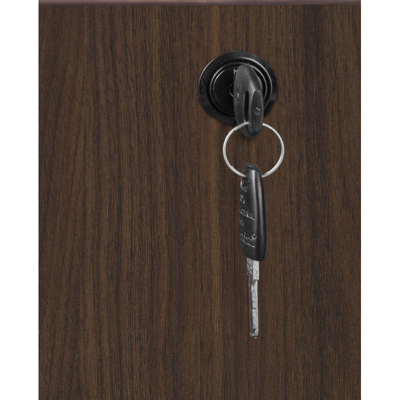 71 po x 35 po Dennard Bureau de direction avec tiroir à piédestal simple - Noyer néo