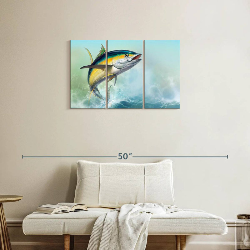 Brampt Tuna And Waves, 20" H x 33" W