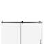 68 po x l 76 po x H 76 po Portes de douche coulissantes simples sans cadre avec tampon, installation réversible, porte en verre trempé épais de 3/8 po (10 mm), fini noir mat-128854343