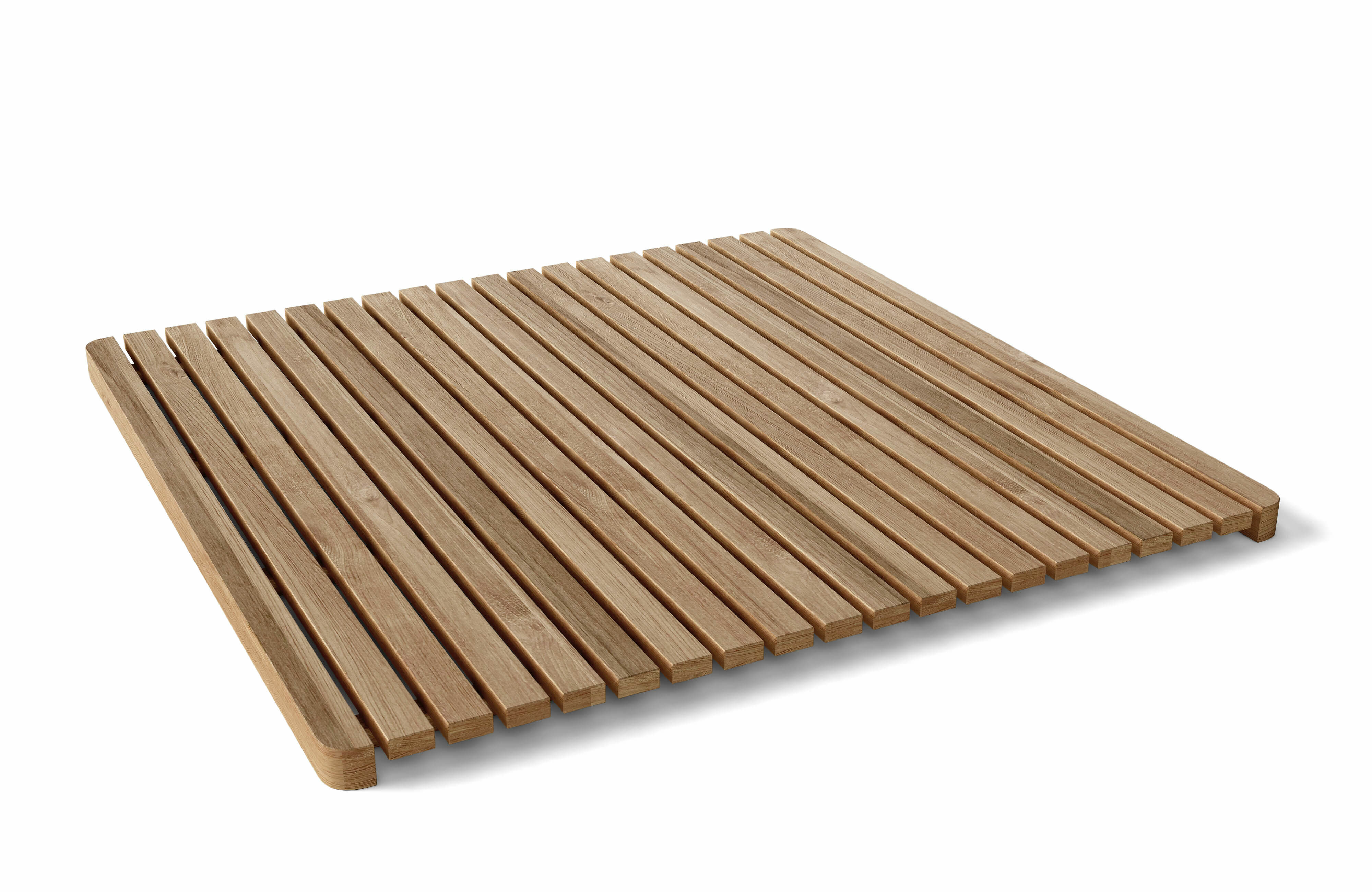 Symple Stuff Bedell Teak String Square Wood Bath Rug & Reviews