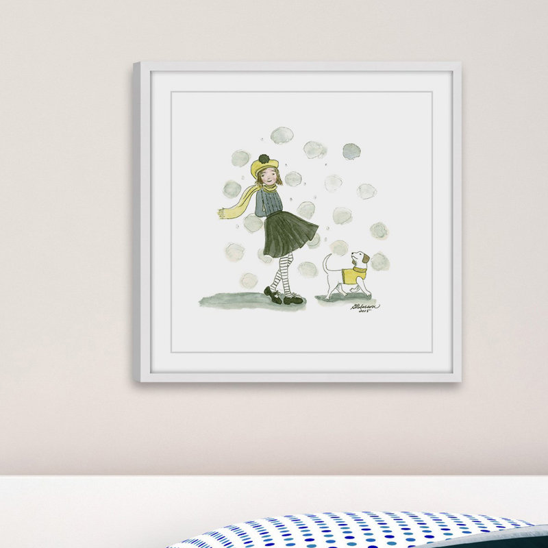 «Cora and Milo», reproduction encadrée, H 18 po x l 18 po x P 1,5 po