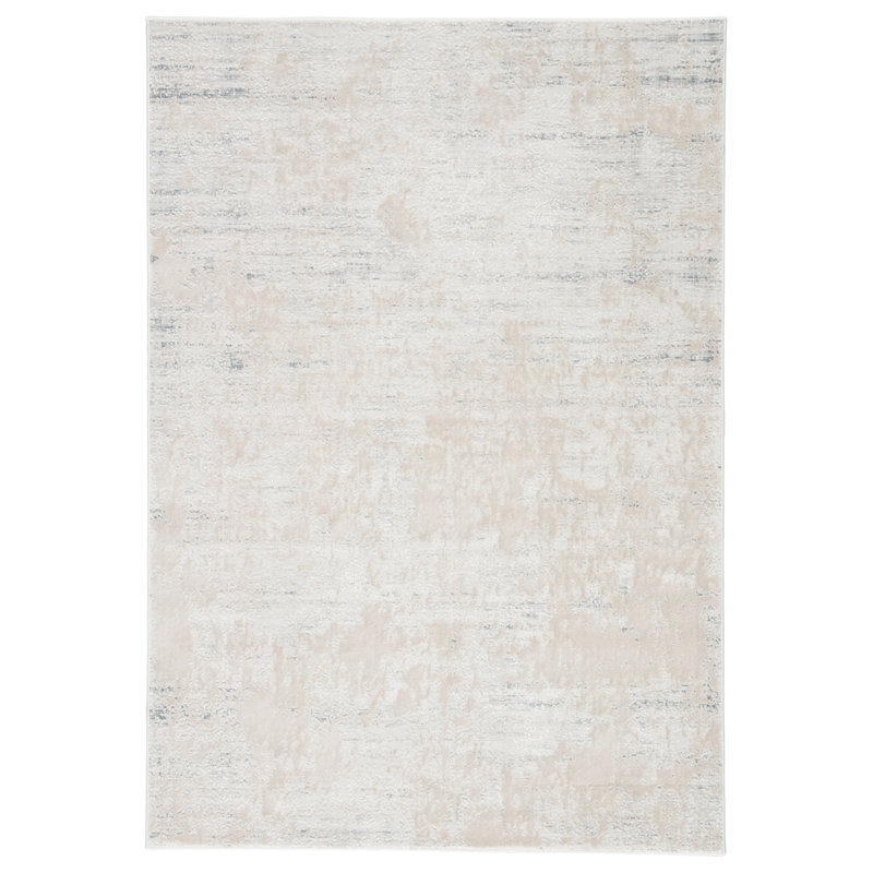 Tapis ivoire à motif abstrait Belgr, Rectangle 2 pi x 3 pi