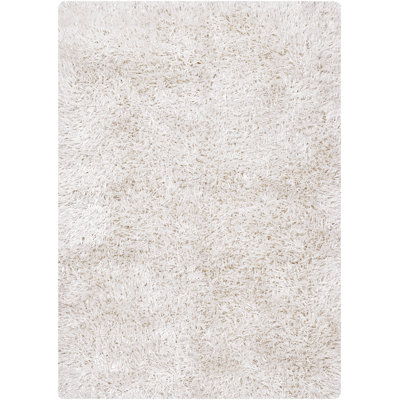Hand Loomed Modern Area Rug in White