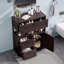 Armoire de rangement de plancher de salle de bain moderne autoportante - 1 porte 3 tiroirs, armoire de rangement polyvalente pour le salon de la cuisine