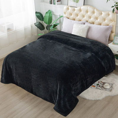 Thick Soft Bed Blanket, Fleece Blanket, 85" x 95", Warm for All Seasons