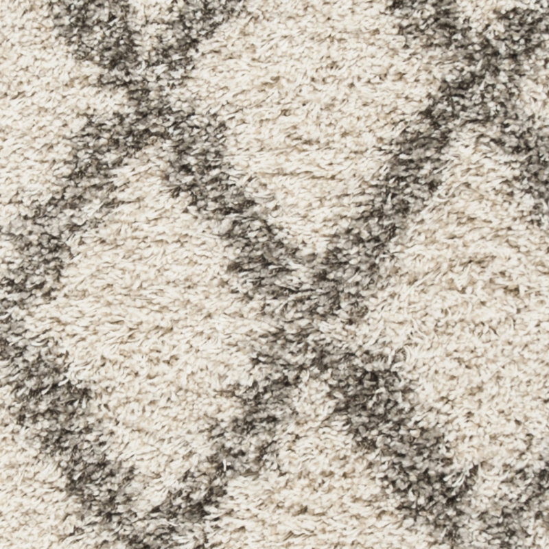 Tapis ivoire / gris à motif géométrique Hermione, Rectangle 5 pi 1 po x 7 pi 6 po
