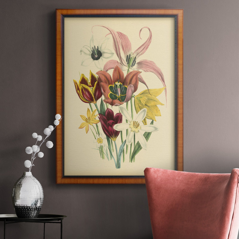Toile encadrée de qualité supérieure Garden Bouquet IV - prête à être accrochée, H 20 po x l 16 po