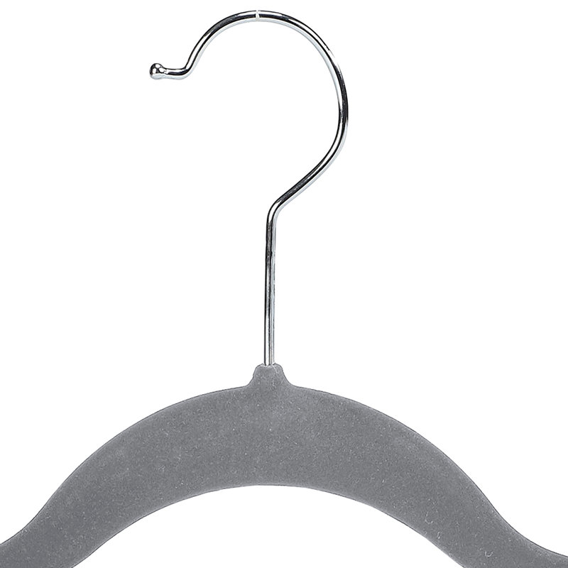 Cintre standard en velours antidérapant Luegenia, Gris