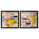 Expressive Canvas Duo Shadowbox Print Beige Wall Decor Set by Art Remedy, Black Frame, 12 x 12