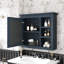 Armoire de salle de bain murale 30 po x 28 po avec miroir, 3 tablettes ouvertes-1454608518