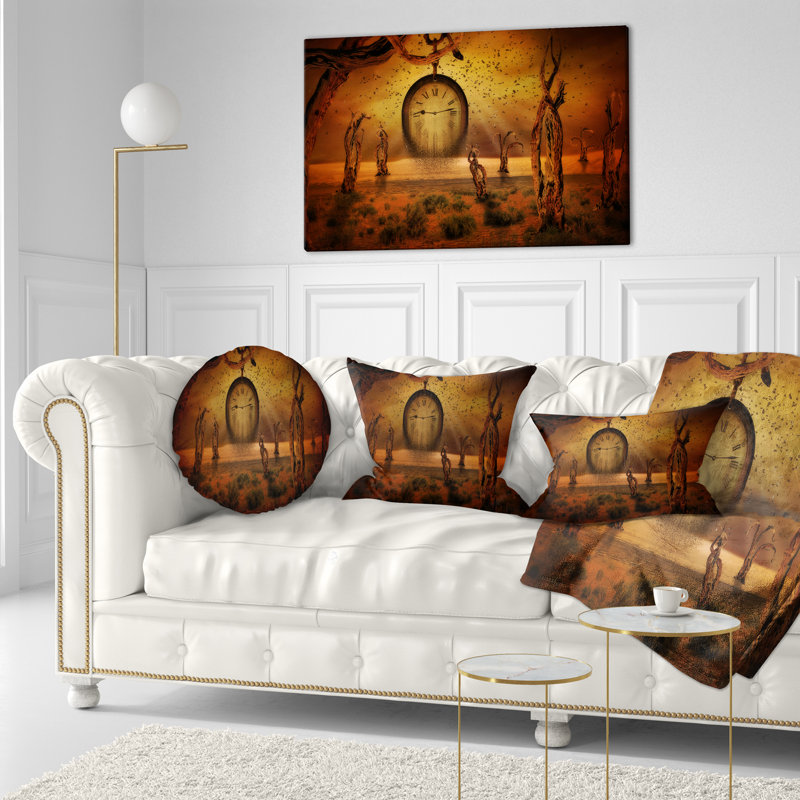 End of Time - Coussin imprimé abstrait