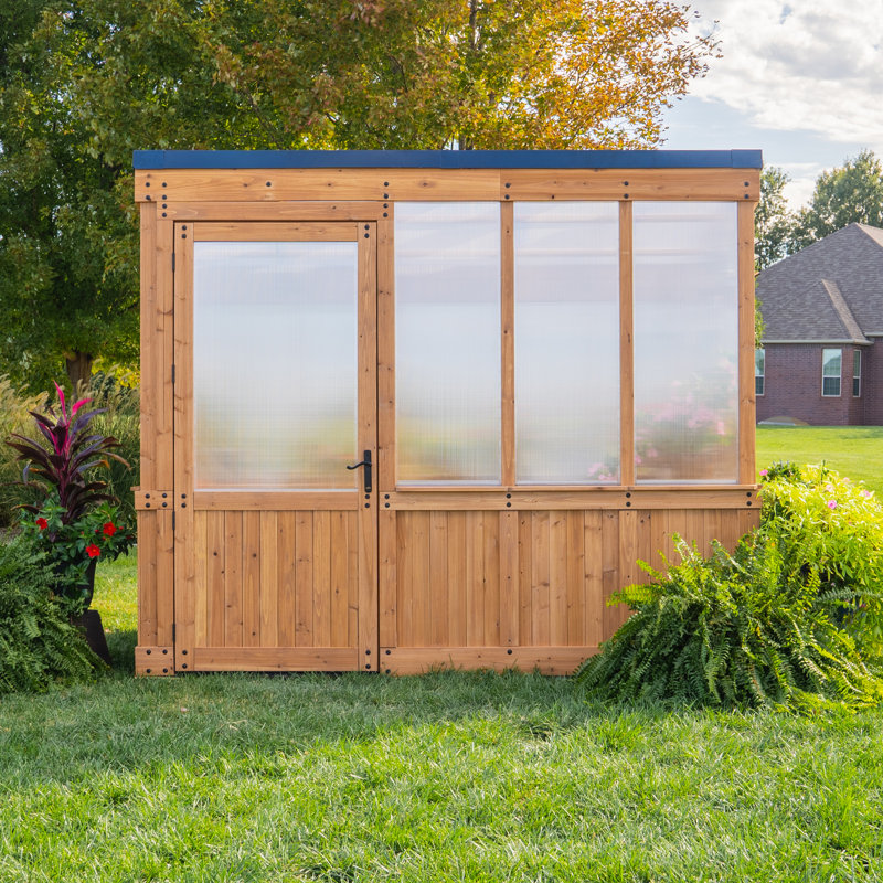 9 x 6 Cedar Wood and Polycarbonate Greenhouse