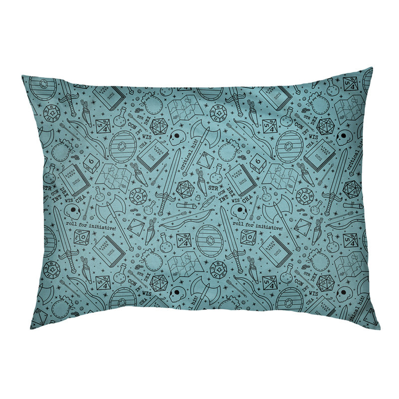 Coussin Byrge, Bleu / Noir, Grand (l 42,5 po x P 32,5 po x H 14 po)
