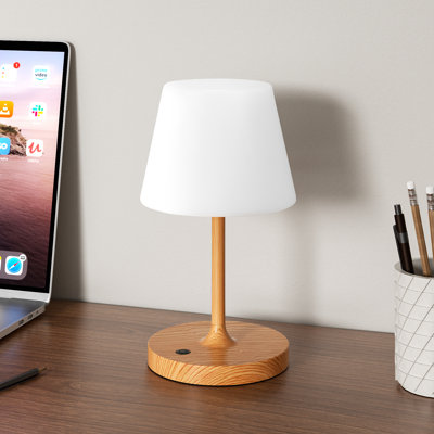 Lampe de table de douche rechargeable sans fil 9,1 po avec commande tactile à intensité variable