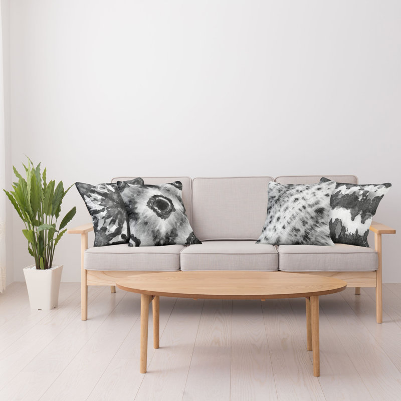 Housse de coussin Montezuma, 12 po x 12 po, Beige / gris