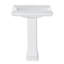 Lavabo de salle de bain rectangulaire 26,5 "en porcelaine blanche avec trop-plein