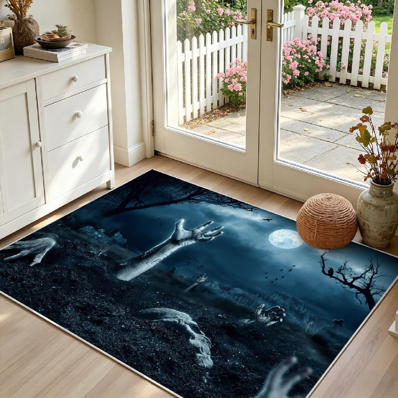 Tapis d'intérieur transparent Zombie of Halloween, Rectangle 39 po x 63 po
