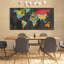 Modern Map Of The World by Joannoo - Wrapped Canvas Print-2017569447