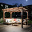 Pavillon de jardin pergola en bois robuste avec toit en métal et comptoirs à la mode Raison Design