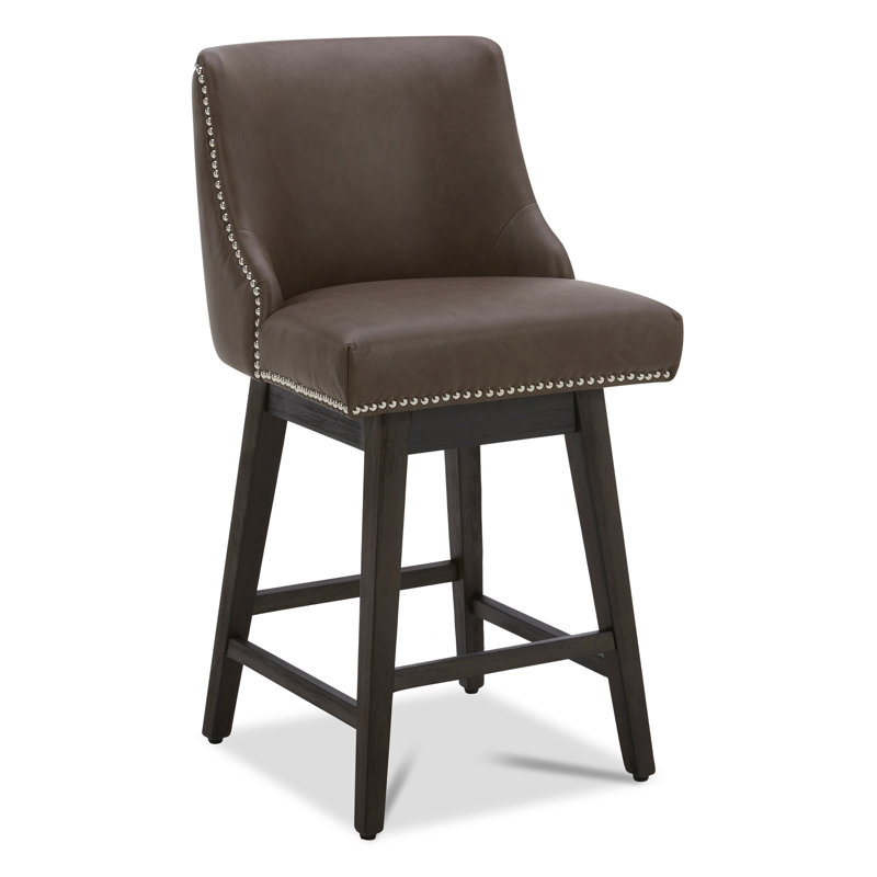 Tabouret de comptoir pivotant 26 po Shurma, Chocolat