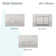 Wall Mount Dual Flush Actuator Plate With Rectangle Push Buttons