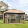 12 pi. L 10 pi. D Pavillon de jardin en acier