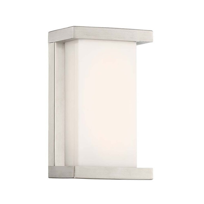 Forontenac LED Wall Light, Stainless Steel, 9" H x 5.5" W x 3.5" D