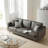 85" Faux Leather Square Arm Sofa-601280421