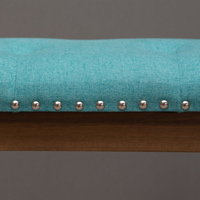 Polyester Blend Upholstered Bench