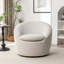 Fauteuil demi-tonneau moderne en tissu Teddy Boucle-319395407