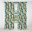 Orange And Green Popart Pop Culture Pixels III - Stripped Striped Blackout Curtain - 1 Panels-107546604
