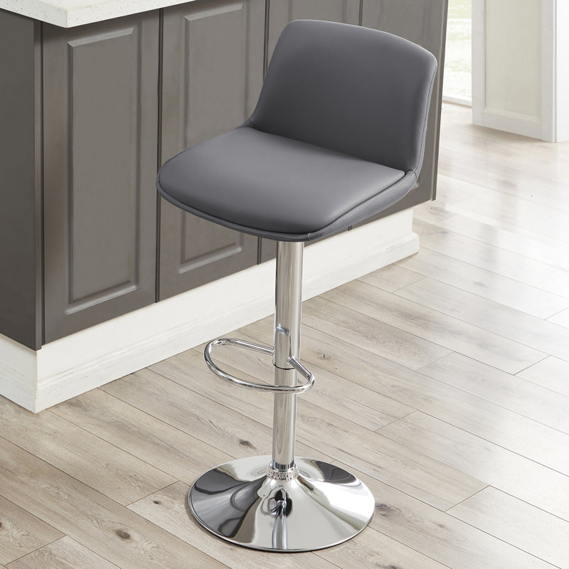 Tabouret pivotant à hauteur réglable Akinori, Gris foncé, 2