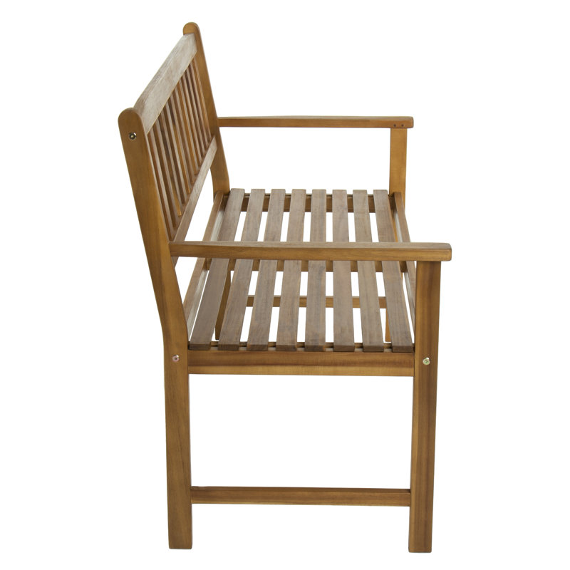 Caiden Manufactured Wood Wood Outdoor Bench