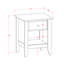 Ensemble de lit 2 pièces Fannin avec 1 structure de lit très grand et une table de chevet bourgogne - Fabrication fiable et durable - Lit en tissu beige brume-474823688-474823691