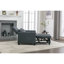 Fauteuil-lit futon convertible 31 po, cuir noir, réglable, fente de chargement, porte-gobelet, structure, siège confortable convertible avec et supports, surface à gratter, cadre, spacieux