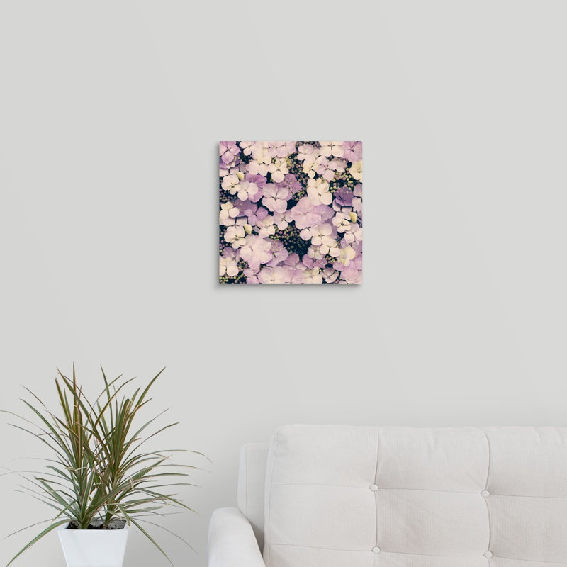 « hortensia rêves », reproduction de photo sur toile, H 12 po x l 12 po x P 1,5 po