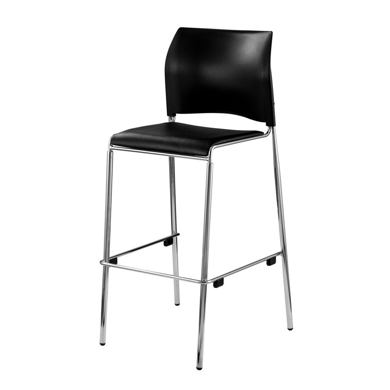 Tabouret de bar NPS Cafetorium, siège moelleux, noir, Vinyle