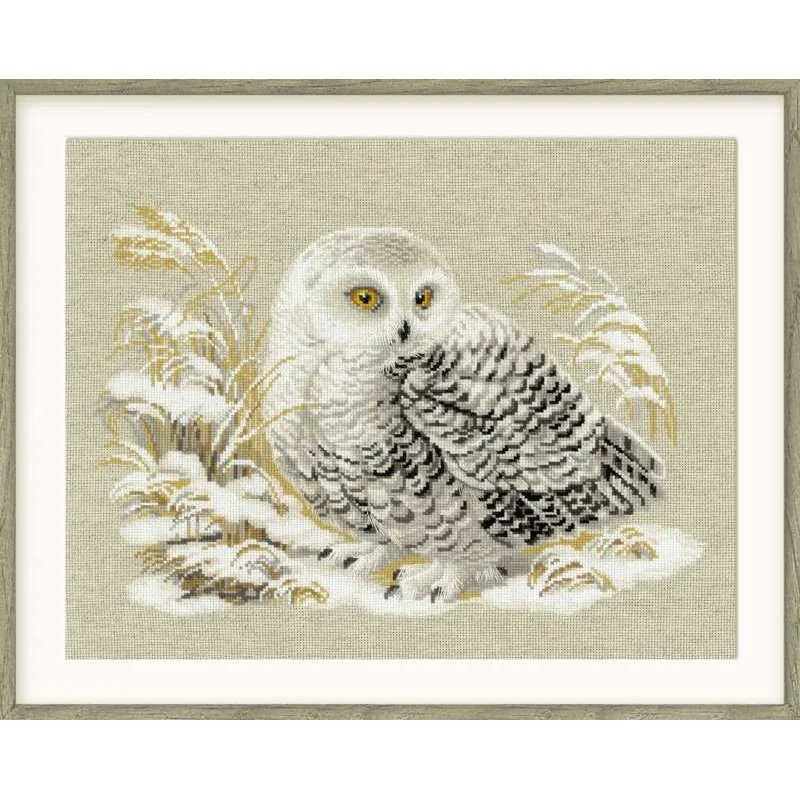  Kit de point de croix compté Hibou blanc R1241