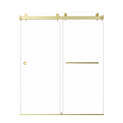Glass Shower Door with Tempered Glass(8mm) for Bathroom, Sliding Shower Doors for Walk in Shower, 55"-59" W x 72" H