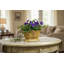 Mustard Ceramic Planter With Scalloped Rim