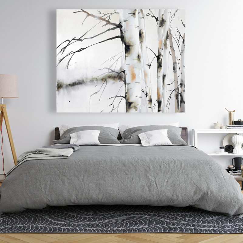 Winter Birches - Trees Landscapes Canvas for Home Decor
