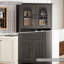 Armoire de rangement de 71 po de hauteur, garde-manger de ferme avec 4 portes, armoire autoportante pour la salle à manger, le salon et le bureau